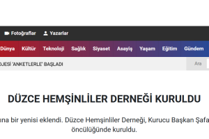 DÜZCE HEMŞİNLİLER DERNEĞİ KURULDU