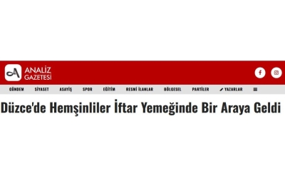 HEMŞİNLİLER İFTAR YEMEĞİNDE BİRARAYA GELDİ