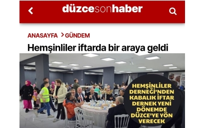 HEMŞİNLİLER İFTARDA BİRARAYA GELDİ