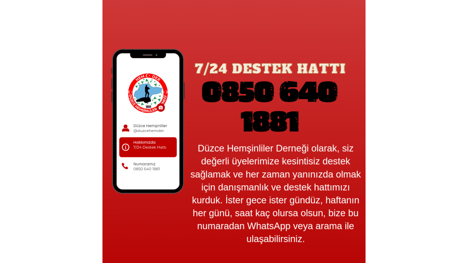 7/24 Destek Hattımız Açıldı