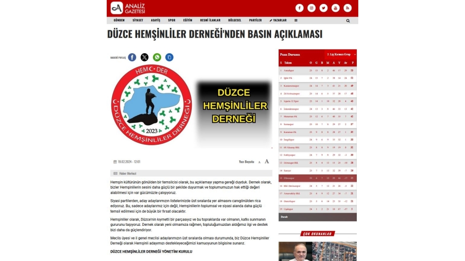 DÜZCE HEMDER HEMŞİNLİ ADAYLARI DESTEKLİYOR